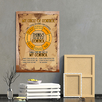 Alternative view of My Circle Of Control I Will Focus On What I Can Control Gallery Wrapped Framed Canvas Prints - Unframed Poster
