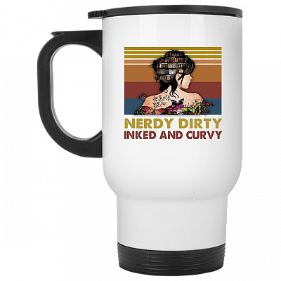 14 oz. White Travel Mug