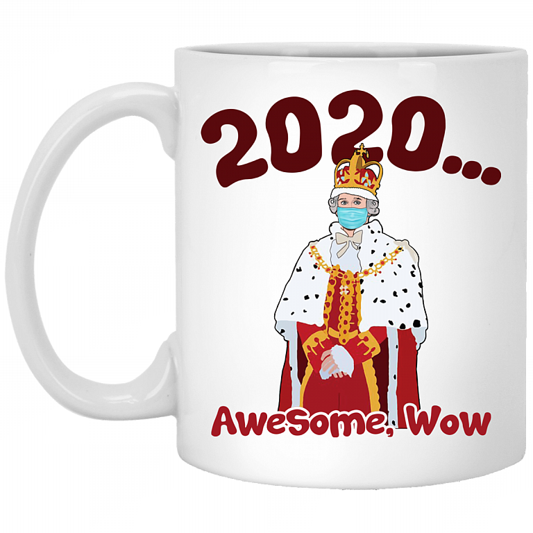 2020 Awesome Wow Funny Hamilton King George Ceramic Coffee Mug - Beer Stein - Water Bottle, White, 11 oz. White Mug