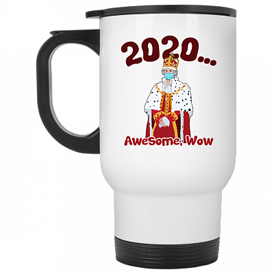14 oz. White Travel Mug