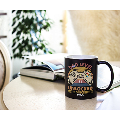 Alternative view of Personalized Dad Level Unlocked Funny Dad Birthday Gifts Ceramic Coffee Mug