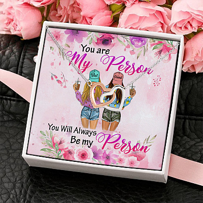 You Are My Person You Will Always Be My Person Interlocking Hearts Necklace - My Person Gifts Best Friend