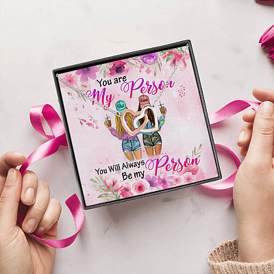 Alternative view of You Are My Person You Will Always Be My Person Interlocking Hearts Necklace - My Person Gifts Best Friend