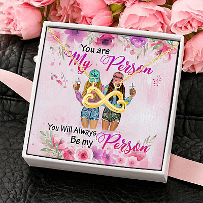 You Are My Person You Will Always Be My Person Infinity Heart Necklace - Your My Person Gifts Best Friend
