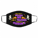 Ghost You Can't Scare Me I Am A Teacher During a Pandemic Washable Reusable Custom - Printed Cloth Face Mask Cover, Black, Cloth Face Cover – Medium/Large
