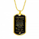 To My Husband Turn Back The Clock I'd Find You Sooner And Love You Longer Dogtag Pendant Necklace - Dog Tag (Gold Plated) To My Husband Turn Back The Clock I'd Find You Sooner And Love You Longer Dogtag Pendant Necklace - Dog Tag (Gold Plated)