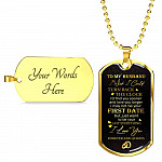 To My Husband Turn Back The Clock I'd Find You Sooner And Love You Longer Dogtag Pendant Necklace - Dog Tag (Gold Plated) To My Husband Turn Back The Clock I'd Find You Sooner And Love You Longer Dogtag Pendant Necklace - Dog Tag (Gold Plated)