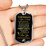 To My Husband Turn Back The Clock I'd Find You Sooner And Love You Longer Dogtag Pendant Necklace - Dog Tag (Silver) To My Husband Turn Back The Clock I'd Find You Sooner And Love You Longer Dogtag Pendant Necklace - Dog Tag (Silver)
