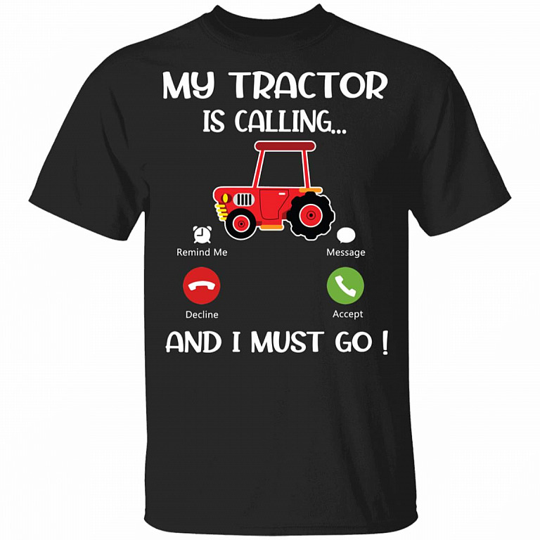 My Tractor Is Calling and I Must Go Youth T-Shirt - Tractor lovers Gifts Shirt for Kids, Black, Youth T-Shirt