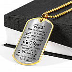 Faith Makes Possible Love Makes Easy Hope Makes Work Family Makes Life Worth Thing Dog Tag Pendant Necklace - Dog Tag (Gold Plated) Faith Makes Possible Love Makes Easy Hope Makes Work Family Makes Life Worth Thing Dog Tag Pendant Necklace - Dog Tag (Gold Plated)