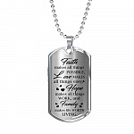 Faith Makes Possible Love Makes Easy Hope Makes Work Family Makes Life Worth Thing Dog Tag Pendant Necklace - Dog Tag (Silver) Faith Makes Possible Love Makes Easy Hope Makes Work Family Makes Life Worth Thing Dog Tag Pendant Necklace - Dog Tag (Silver)