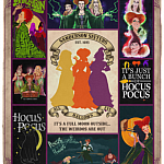 Sanderson Sisters All Hallows' Eve Halloween Ho-Cus Pocus Fleece Blanket - Sherpa Blanket - Woven Blanket, White, Cozy Plush Fleece Blanket - 30x40