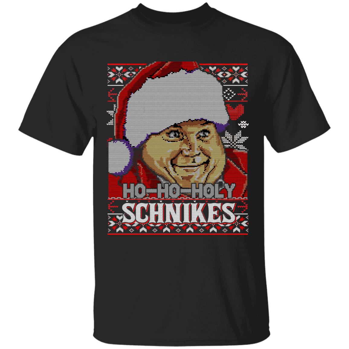 Ho Ho Holy Schnikes Shirt - Funny Chris Farley Shirt - Ugly Christmas Sweater Shirt, Black, Unisex T-Shirt