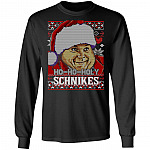Ho Ho Holy Schnikes Sweater - Chris Farley Hoodie - Sweatshirt - Long Sleeve Shirt - Ugly Christmas Sweater, Black, Long Sleeve