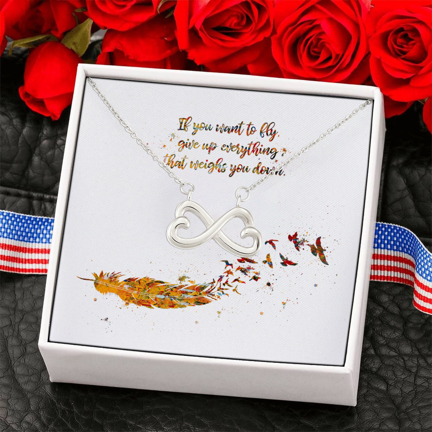 1HP. If You Want Fly (2) Infinity Heart Necklace (Silver) 6