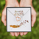 1HP. If You Want Fly (2) Interlocking Hearts Necklace