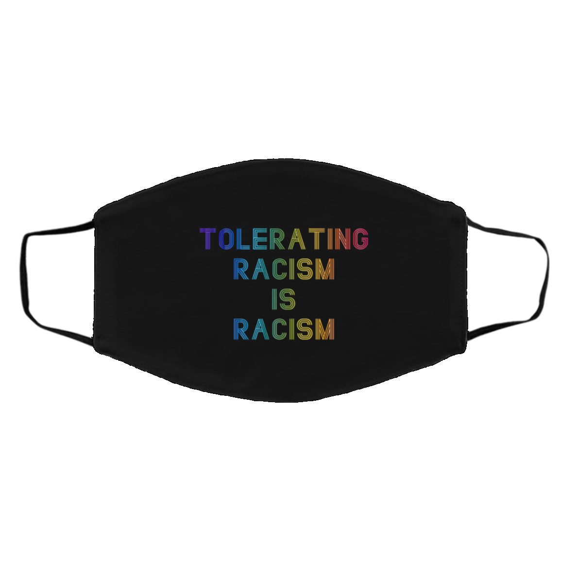 Tolerating Racism Is Racism Washable Reusable Custom Printed Cloth Face Mask Cover, White, Cloth Face Cover – Medium/Large Tolerating Racism Is Racism Washable Reusable Custom Printed Cloth Face Mask Cover, White, Cloth Face Cover – Medium/Large