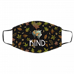 Flower Bee Kind Floral Washable Reusable Custom Printed Cloth Face Mask Cover, Black, Cloth Face Cover – Medium/Large