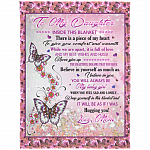 Mom To Daughter Inside This Blanket There Is A Piece Of My Heart To Give You Fleece Blanket - Sherpa Blanket, White, Arctic Fleece Blanket - 60x80