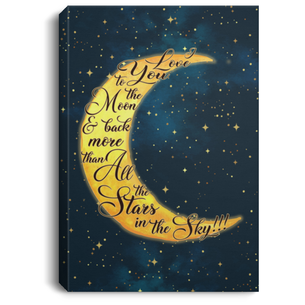 Love You To The Moon And Back Gallery Wrapped Framed Canvas Prints - Unframed Poster - Home Decor Wall Art, White, 0.75'' Framed Canvas Love You To The Moon And Back Gallery Wrapped Framed Canvas Prints - Unframed Poster - Home Decor Wall Art, White, 0.75'' Framed Canvas