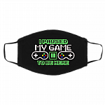 I Pause My Game To Be Here Washable Reusable Custom Printed Cloth Face Mask Cover, Black, Cloth Face Cover – Medium/Large