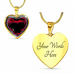 From Mom To My Daughter I Believe That God Sent You Into My Life White Heart Pendant Necklace - Heart Luxury Necklace (Gold Plated)