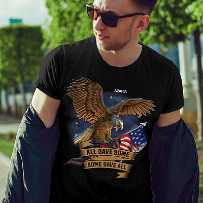 Alternative view of Personalized All Gave Some Some Gave All T-Shirt - Veteran Memorial's Day Gift