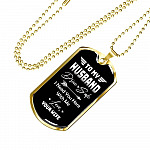 To My Husband Drive Safe I Need You Here With Me Love Your Wife Dog Tag Pendant Necklace - Dog Tag (Gold Plated)