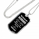 To My Husband Drive Safe I Need You Here With Me Love Your Wife Dog Tag Pendant Necklace - Dog Tag (Silver)