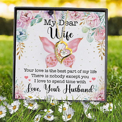 My Dear Wife Your Love Is The Best Part Of My Life Forever Love Heart Pendant Necklace