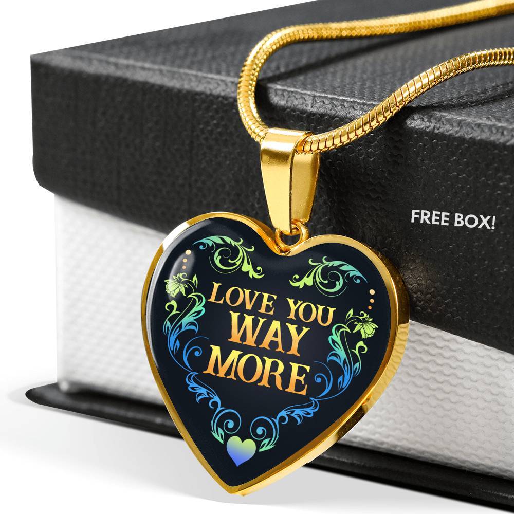 Love You Way More Heart Pendant Necklace - Heart Luxury Necklace (Gold Plated) Love You Way More Heart Pendant Necklace - Heart Luxury Necklace (Gold Plated)