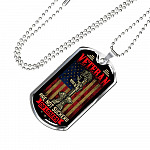 Veterans Are Not Suckers or Losers Dog Tag Necklace - Dog Tag (Silver)