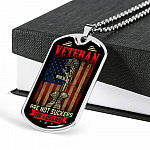 Veterans Are Not Suckers or Losers Dog Tag Necklace - Dog Tag (Silver)