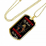 American By Birth Veteran By Choice Dog Tag Necklace - Dog Tag (Gold Plated) American By Birth Veteran By Choice Dog Tag Necklace - Dog Tag (Gold Plated)