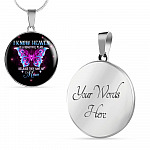 I Know Heaven Is A Beautiful Place Because They Have My Mom Circle - Circle Luxury Necklace (Silver)