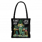 Plant Lady All Over Print Tote Bag - Shoulder Bag - Reusable Grocery Shopping Bag - Plant Bag