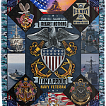 I Served I Sacrificed I Regret Noting I Am A Proud Navy Veteran Fleece - Premium Mink Sherpa - Woven Blanket, White, Cozy Plush Fleece Blanket - 50x60