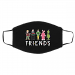 Christmas Movie Characters Friends Washable Reusable Custom Printed Cloth Face Mask Cover, Black, Cloth Face Cover – Medium/Large