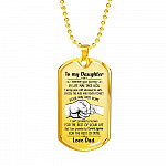 From Dad To My Daughter I Pray You Will Always Be Safe Dog Tag Pendant Necklace - Inspirational Gifts - Dog Tag (Gold Plated) From Dad To My Daughter I Pray You Will Always Be Safe Dog Tag Pendant Necklace - Inspirational Gifts - Dog Tag (Gold Plated)