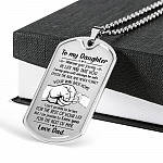 From Dad To My Daughter I Pray You Will Always Be Safe Dog Tag Pendant Necklace - Inspirational Gifts - Dog Tag (Silver) From Dad To My Daughter I Pray You Will Always Be Safe Dog Tag Pendant Necklace - Inspirational Gifts - Dog Tag (Silver)