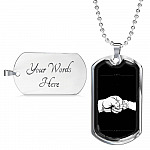 From Mom To My Daughter I Pray You Will Always Be Safe Dog Tag Pendant Necklace - Inspirational Gifts - Dog Tag (Silver)