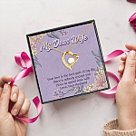 1LV.My Dear Wife-Message Card(5) Forever Love Necklace (Gold) 5