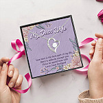 1LV.My Dear Wife-Message Card(5) Forever Love Necklace (Silver) 5