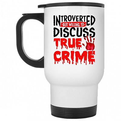 14 oz. White Travel Mug