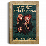 Have a Nice Poop Hocus Pocus Bathroom Vintage Gallery Wrapped Framed Canvas Prints - Unframed Poster, White, 0.75'' Framed Canvas