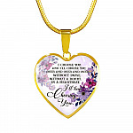 I Choose You and I'll Choose You Without Pause Without a Doubt In a Heartbeat I'll Keep Choosing You Heart Pendant Necklace - Heart Luxury Necklace (Gold Plated)