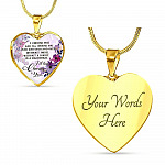 I Choose You and I'll Choose You Without Pause Without a Doubt In a Heartbeat I'll Keep Choosing You Heart Pendant Necklace - Heart Luxury Necklace (Gold Plated)