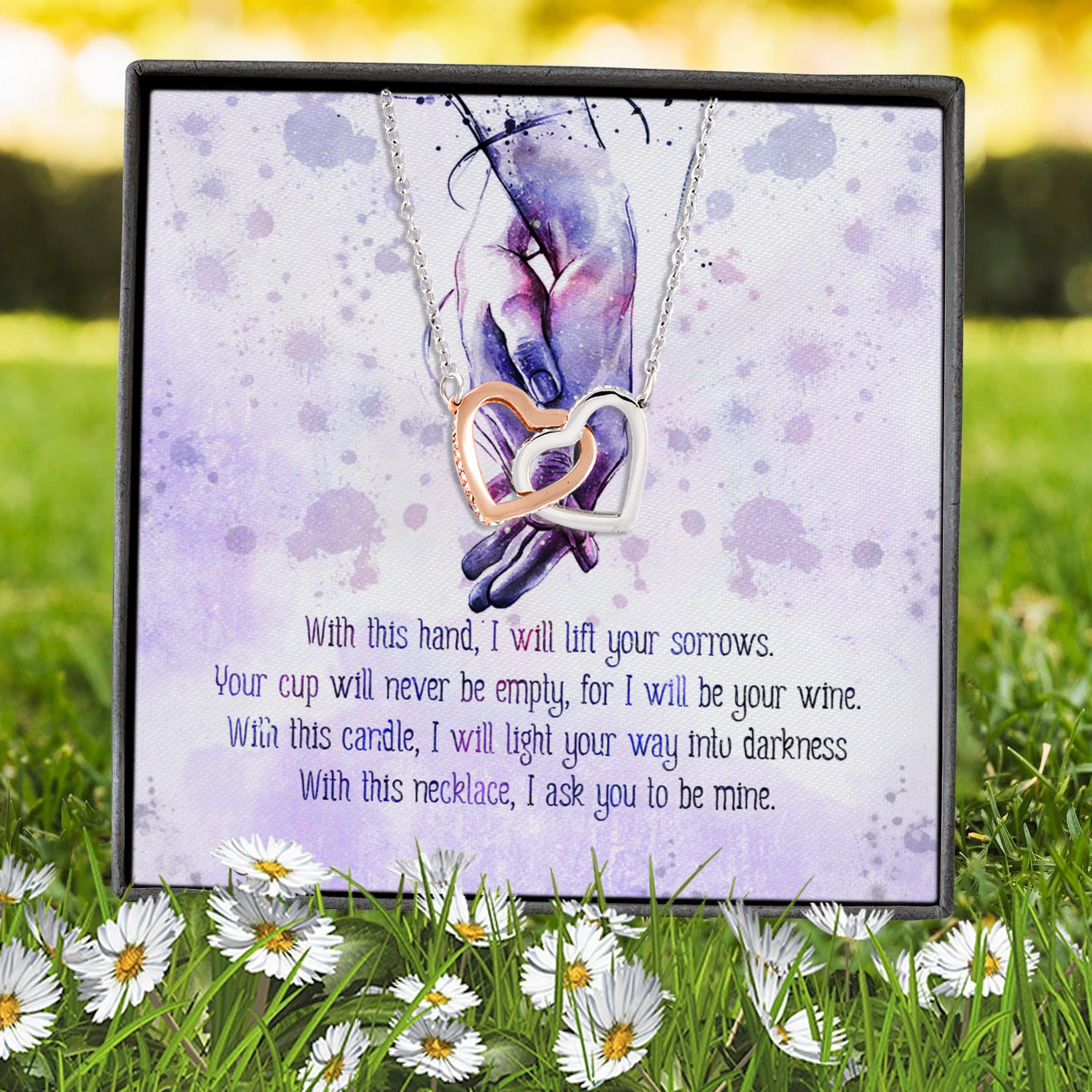 2HP. Ask You To Be Mine Interlocking Hearts Necklace 7