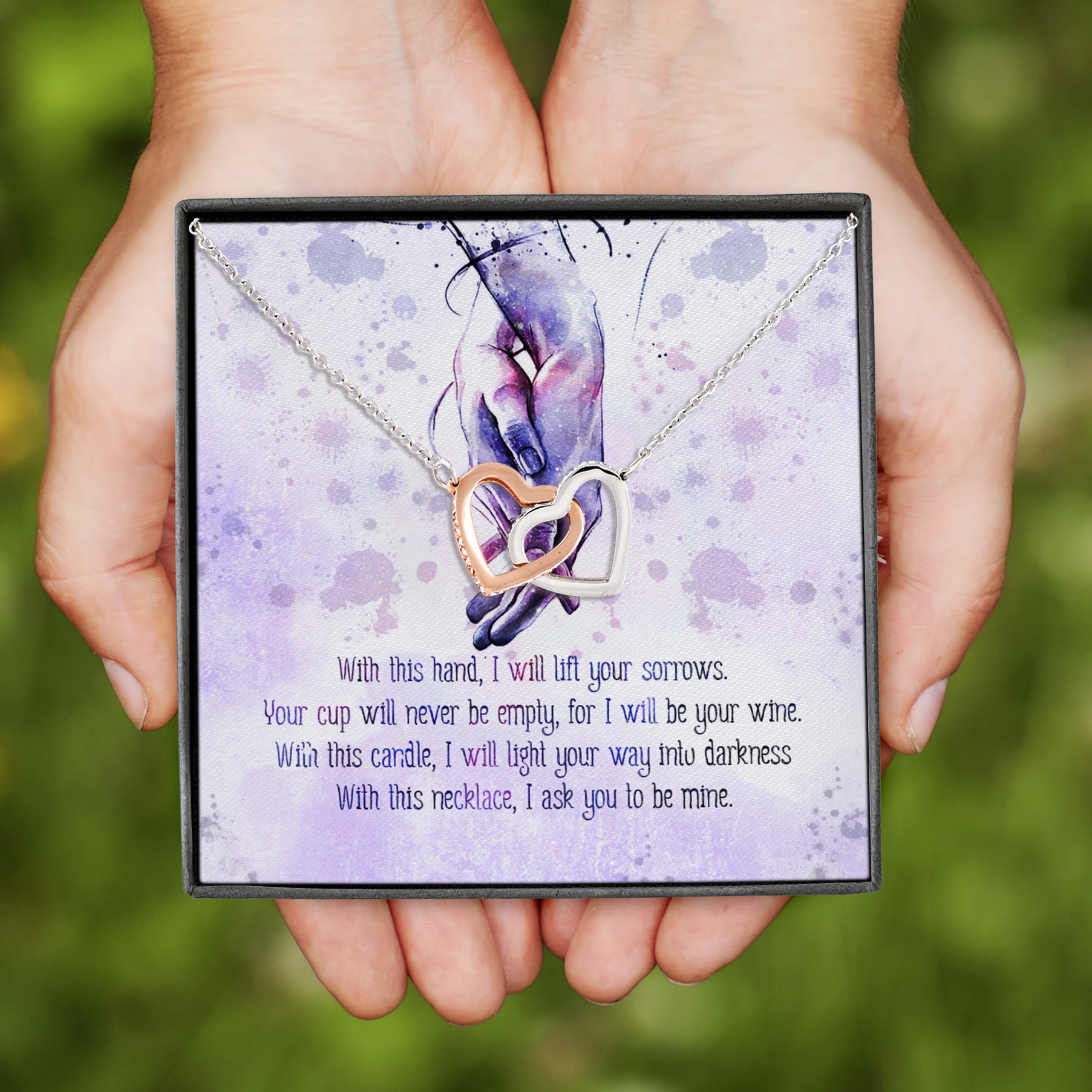 2HP. Ask You To Be Mine Interlocking Hearts Necklace