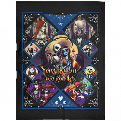 You and Me We Got This Jack Sally Fleece Blanket - Sherpa Blanket - Woven Blanket, White, Arctic Fleece Blanket - 60x80